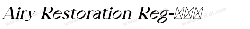 Airy Restoration Reg字体转换